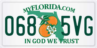 FL license plate 0685VG