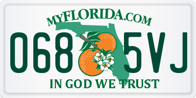 FL license plate 0685VJ