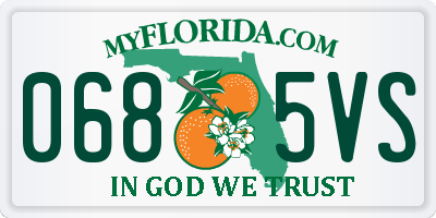 FL license plate 0685VS