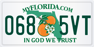FL license plate 0685VT