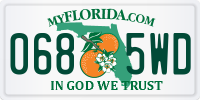 FL license plate 0685WD