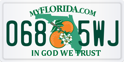 FL license plate 0685WJ