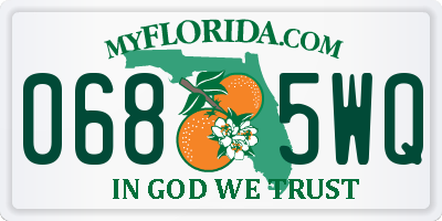 FL license plate 0685WQ