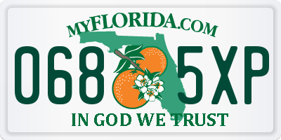 FL license plate 0685XP