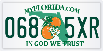 FL license plate 0685XR