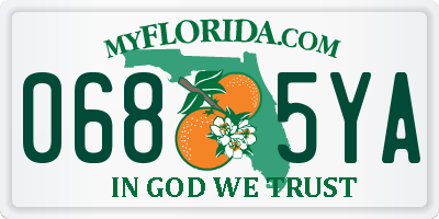 FL license plate 0685YA