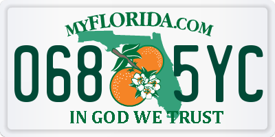 FL license plate 0685YC