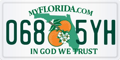 FL license plate 0685YH