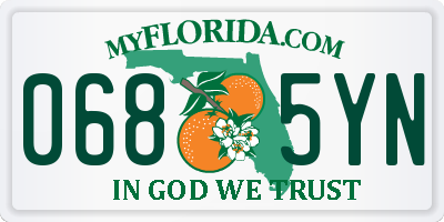 FL license plate 0685YN