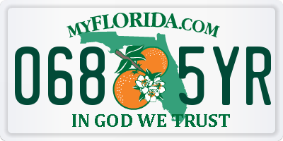 FL license plate 0685YR