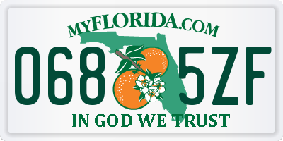 FL license plate 0685ZF