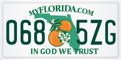 FL license plate 0685ZG