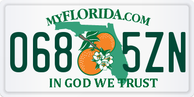 FL license plate 0685ZN
