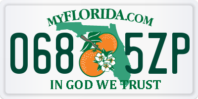 FL license plate 0685ZP