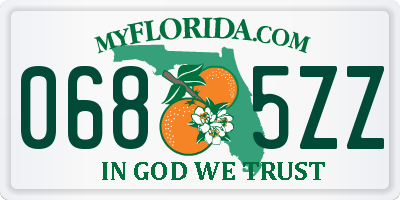 FL license plate 0685ZZ