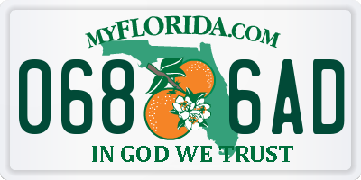 FL license plate 0686AD