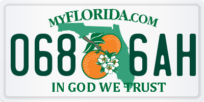 FL license plate 0686AH