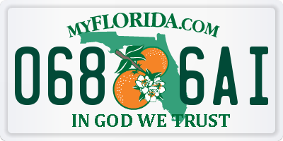FL license plate 0686AI