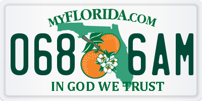FL license plate 0686AM