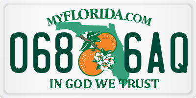 FL license plate 0686AQ