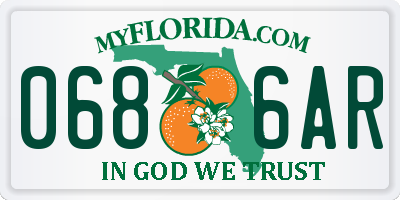 FL license plate 0686AR