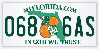 FL license plate 0686AS