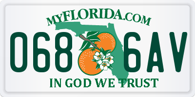 FL license plate 0686AV