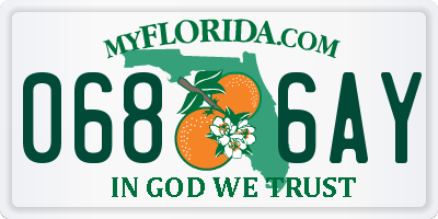 FL license plate 0686AY