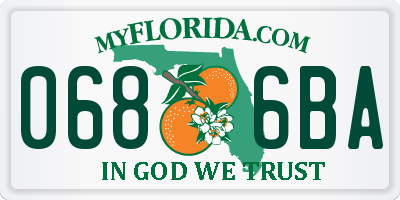 FL license plate 0686BA