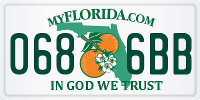 FL license plate 0686BB