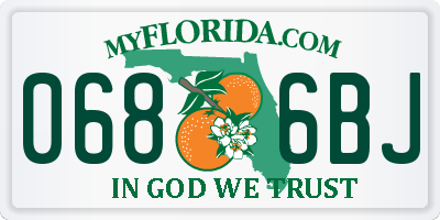 FL license plate 0686BJ