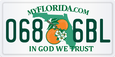FL license plate 0686BL