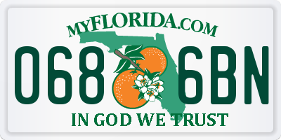 FL license plate 0686BN