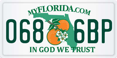 FL license plate 0686BP