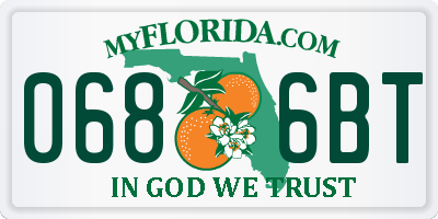 FL license plate 0686BT