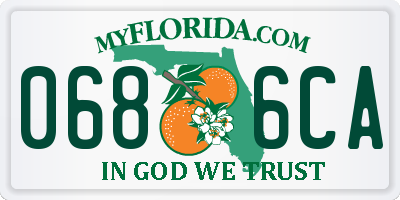 FL license plate 0686CA