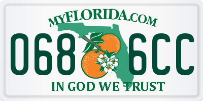 FL license plate 0686CC