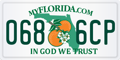 FL license plate 0686CP