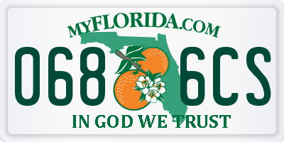FL license plate 0686CS