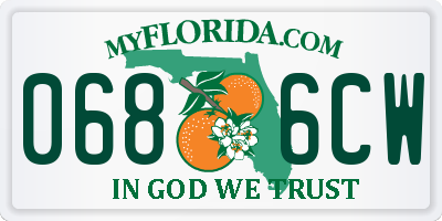 FL license plate 0686CW