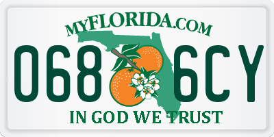 FL license plate 0686CY