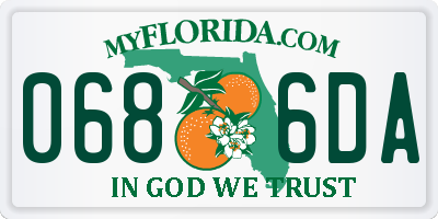 FL license plate 0686DA