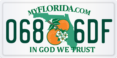 FL license plate 0686DF
