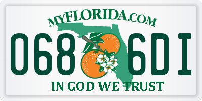 FL license plate 0686DI