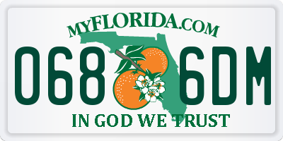 FL license plate 0686DM