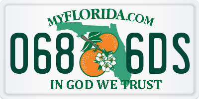 FL license plate 0686DS