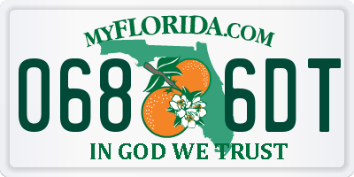 FL license plate 0686DT