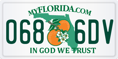 FL license plate 0686DV