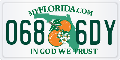 FL license plate 0686DY