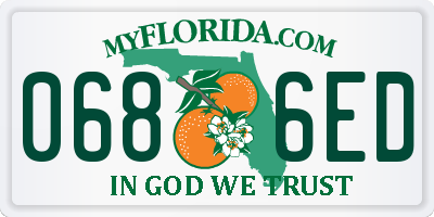 FL license plate 0686ED